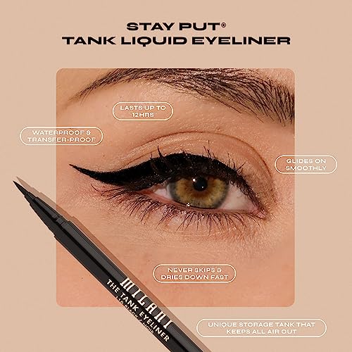 Milani The Tank Liquid Eyeliner - No-Skip Liquid Eyeliner Pen, Waterproof Formula, Makeup Pen, Long Lasting & Smudgeproof - 130 White thumb #1