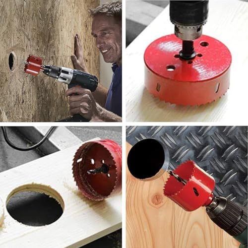 Lochsägen Cutter,Metall Lochschneider,Schneller Schnitt Qualität Lochschneider Bohrer,Glatte schnelle Schneiden,für Holz, Kunststoff, UPVC, Fiberglas und Gipskart