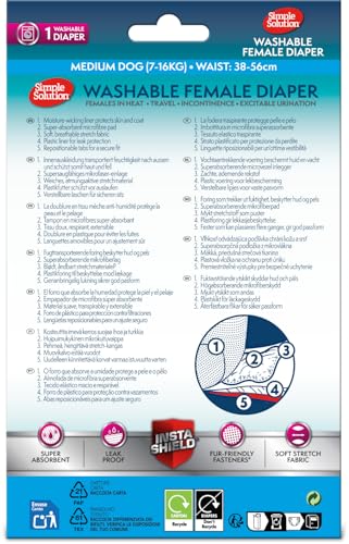 Simple Solution Hunde Windeln waschbar M