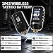 Wormhole Tattoo Gun Tattoo Kit with Wireless Tattoo Machine, 2PCS Tattoo Batteries, 20 Tattoo Cartridge Needles, 10 Tattoo Ink Color Set for Artists