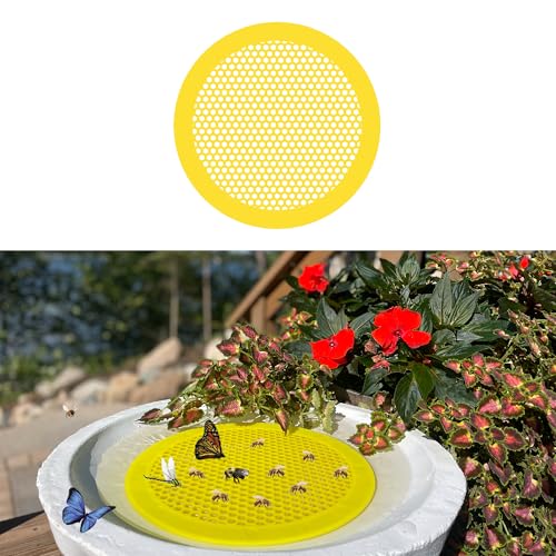 Bee Pontoon Bee Watering Station, Butterfly Feeder, Butterfly Watering Station, Garden Decor - Yellow