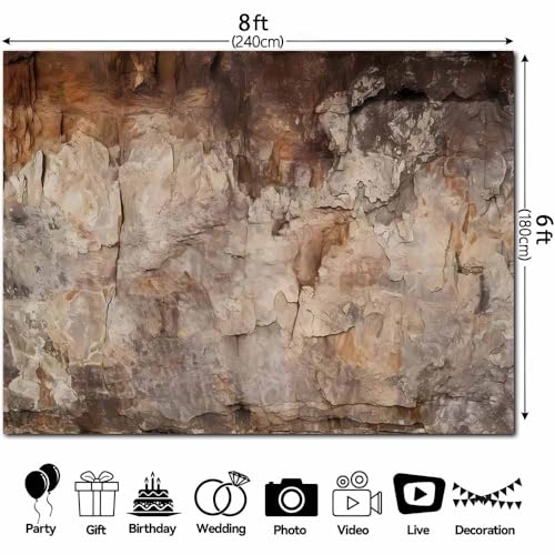 Fondo Fotográfico Piedra Cueva Poliéster 8x6FT miniatura 2