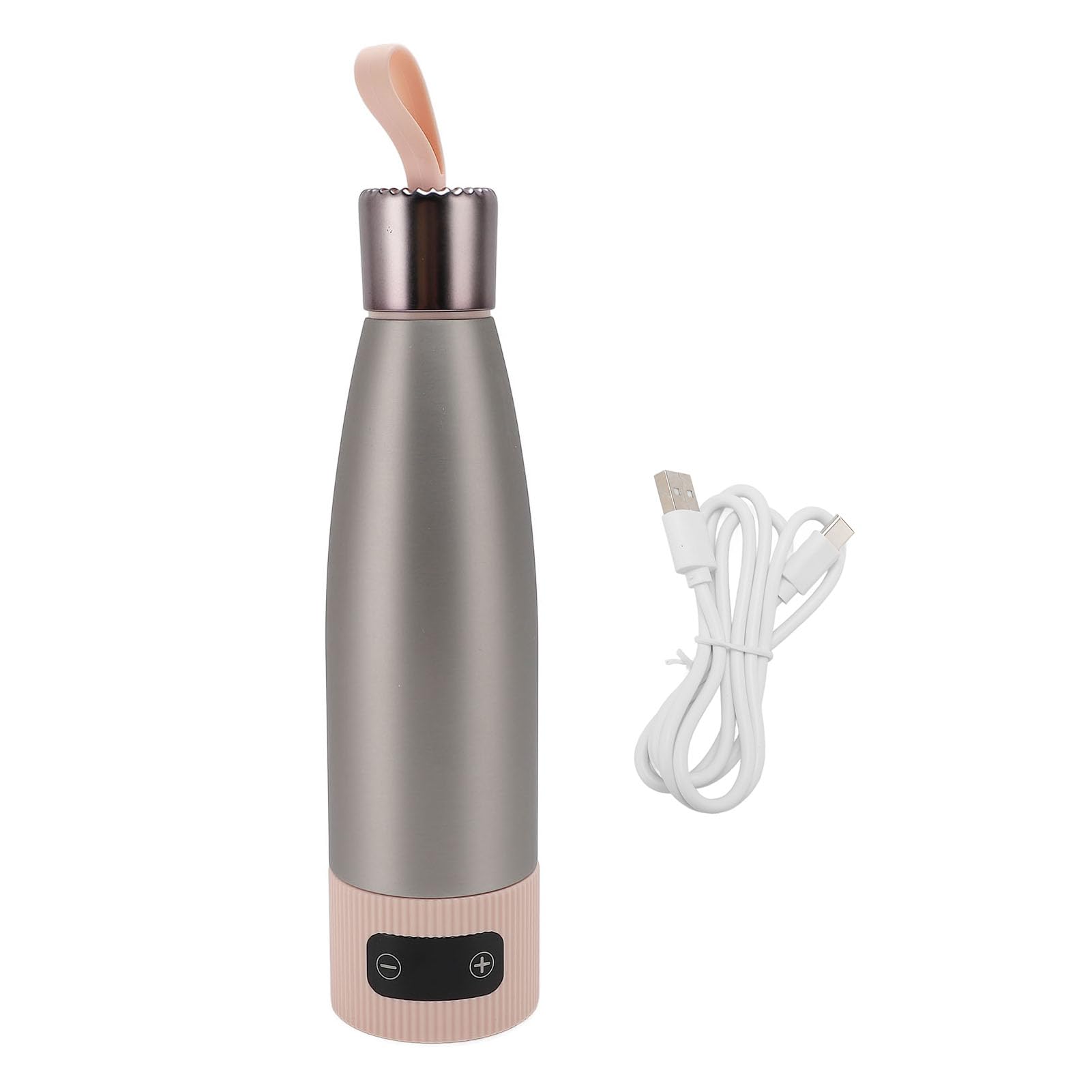 Sxhlseller Calentador de Leche Portátil, Calentador de Biberones Rápido Inalámbrico para Leche Materna, Fórmula, Agua, Calentamiento Rápido de 55 ℃ y Recargable por USB 15000 Mah, Hervidor
