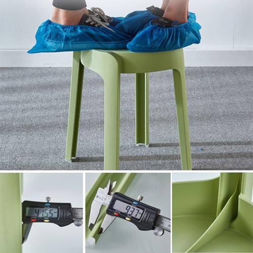 Taburetes de cocina apilables de gran tamaño, capacidad de carga de 400 kg, sillas de sala de estar para isla de cocina, restaurante y cafetería, color caqui - imagen 4