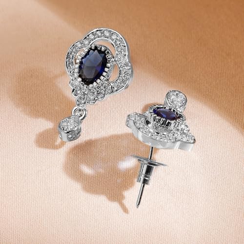 Image of Rubans Pendant Necklace Set American Diamond and Zirconia Gift Jewellery for Women & Girls