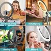 Sensyne 14" luz de anillo con trípode, luz LED circular con soporte para teléfono, para selfies, grabación de video, reuniones de Zoom 6
