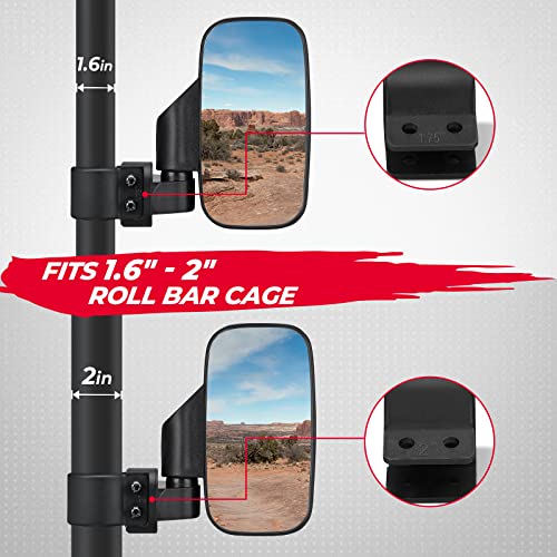 Kemimoto UMI017 Utv Mirrors, Kemimoto Utv Side Mirrors Fits 1.6 Inch thumb #5