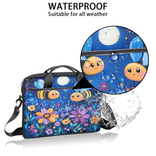 Maletín para laptop 15 pulgadas diseño con abejas y flores miniatura 3