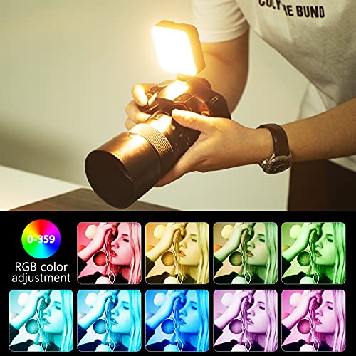 LED Videoleuchte RGB, Videolicht RGB mit 2000 mAh Akku, Kamera Licht Klein Dimmbare 2500K-9500K, Zurück Magneten, Foto… – Bild 6