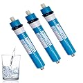 Huining 75GPD RO Membrane ULP1812/2012 Residential Reverse Osmosis Membrane Water Filter Cartrige Replacement for Home Drinking Water Filtration System Household Under Sink Water Purifier (3 Pack)