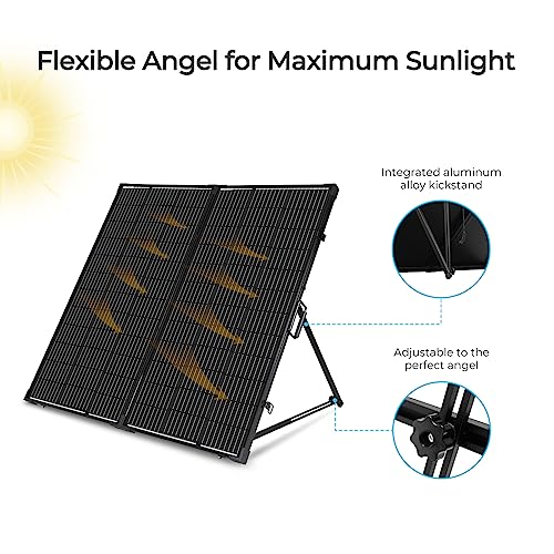 image for Renogy 200W 12V Portable Solar Panel Suitcase with Waterproof 20A Char