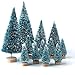 24 mini alberi artificiali di sisal di Natale con base in legno, pennelli per bottiglie e alberi in plastica, per feste di Natale, decorazioni per la casa (verde