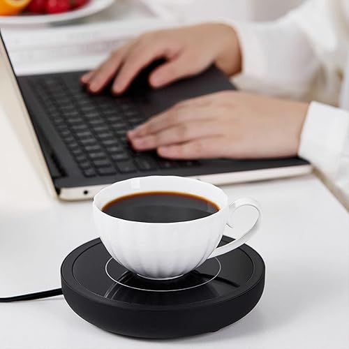 Miniatura 6 de Calentador inteligente de taza de café para escritorio, calentador de cera de 36 W para tazas grandes y teteras, posavasos inteligentes de apagado