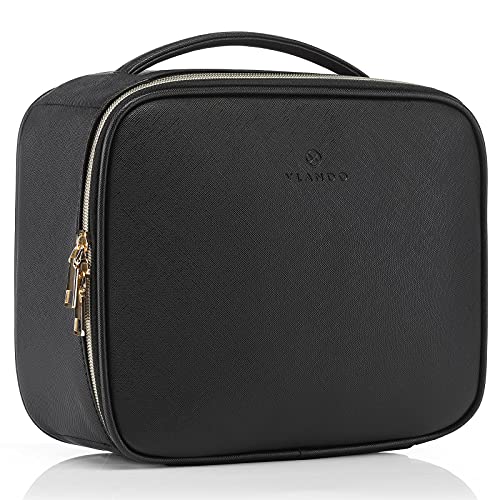 Travel Makeup Bag Makeup Organizer Bag Travel Train Case Portable Cosmetic Artist Storage Bag With Adjustable Dividers For Cosmetics Makeup Brushes, Black #TOP6