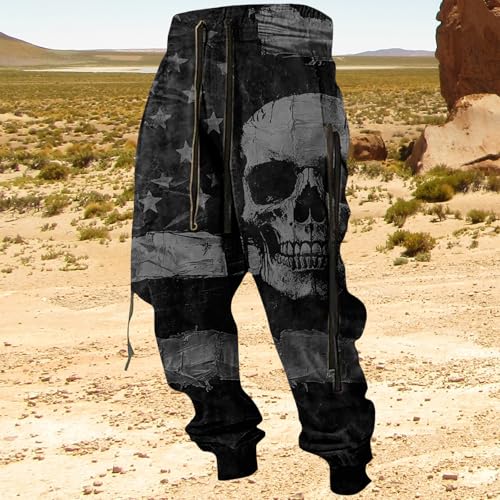 Bengbobar Cowboy Pants Men Native American Novelty Graphic Western Trousers Casual Loose Elastic Drawstring Baggy Pants - Image 4