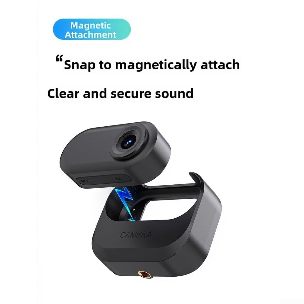 1080P per mini Action Cam Portatile Vivavoce 1080P per Mini Action (Bianco) | Full HD 1080P, registrazione a mani libere, design a forma di pollice, materiale ABS, compagno di viaggio