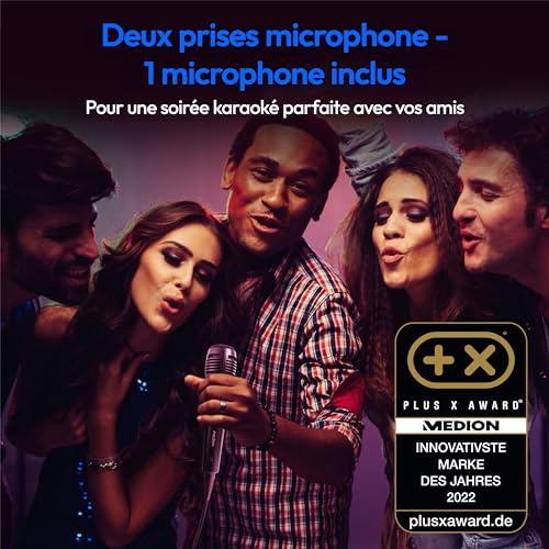 Enceinte MEDION Standard 2x22W RMS Anneau LED & Stroboscopique - vue 6