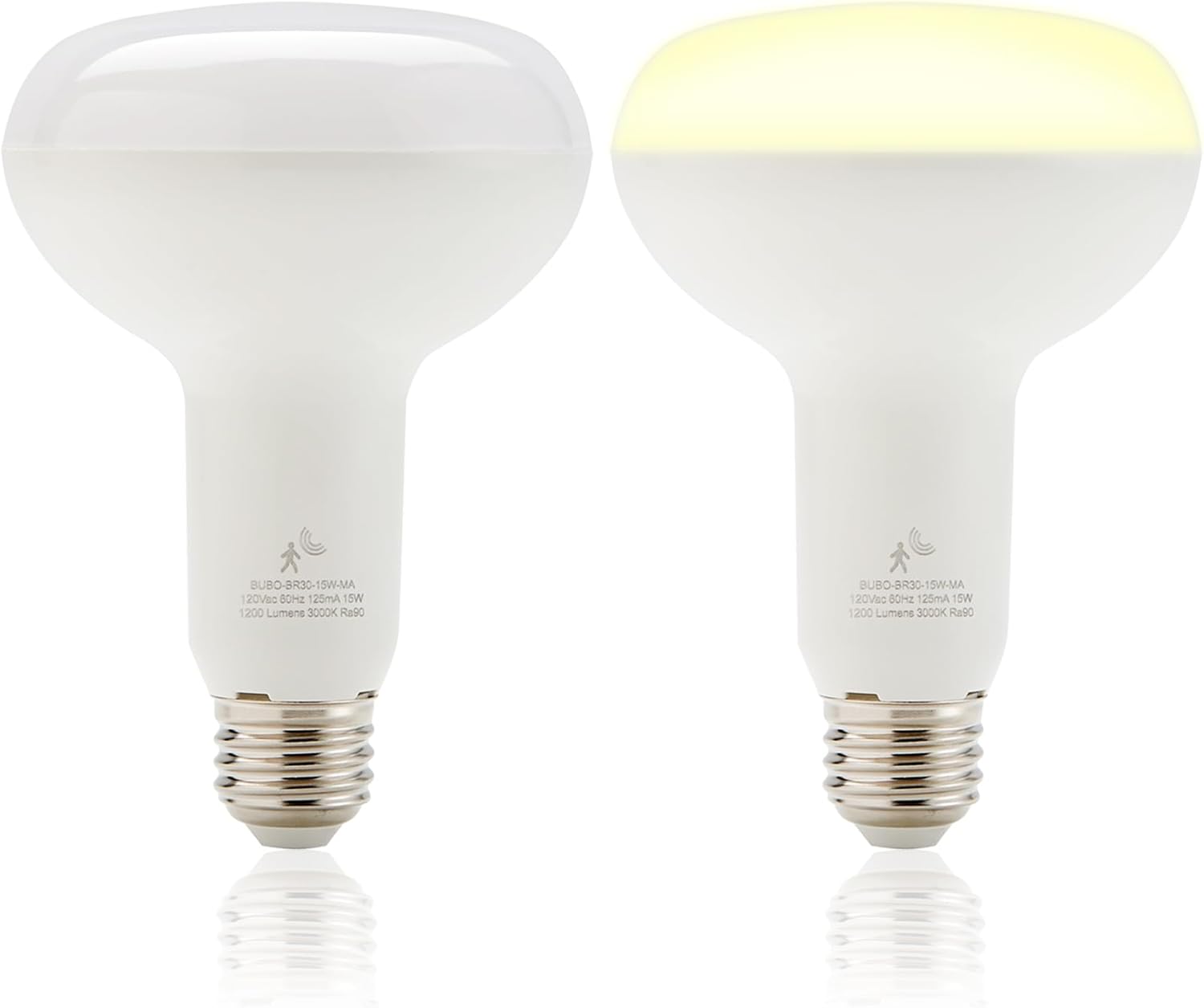 BUBO Motion Sensor Light Bulbs,15W Eqvi 100W, BR30 Motion Activated