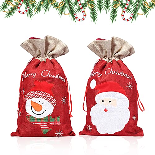 Weihnachtsmannsack 29 2 PCS Nikolaussäckchen, Weihnachtssack Weihnachten Geschenkbeutel,...