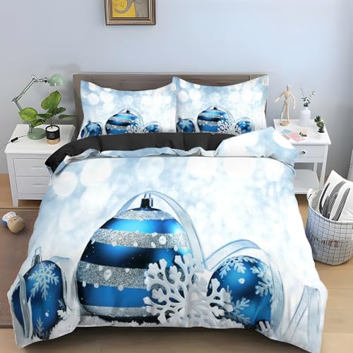 Housse de couette 200x200 boules colorées pour illuminer vos nuits de Noël