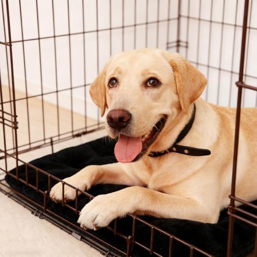 Tapis de cage indestructible pour chien noir lavable