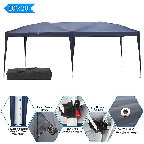 Carpa plegable impermeable azul 3x6 m para camping miniatura 2