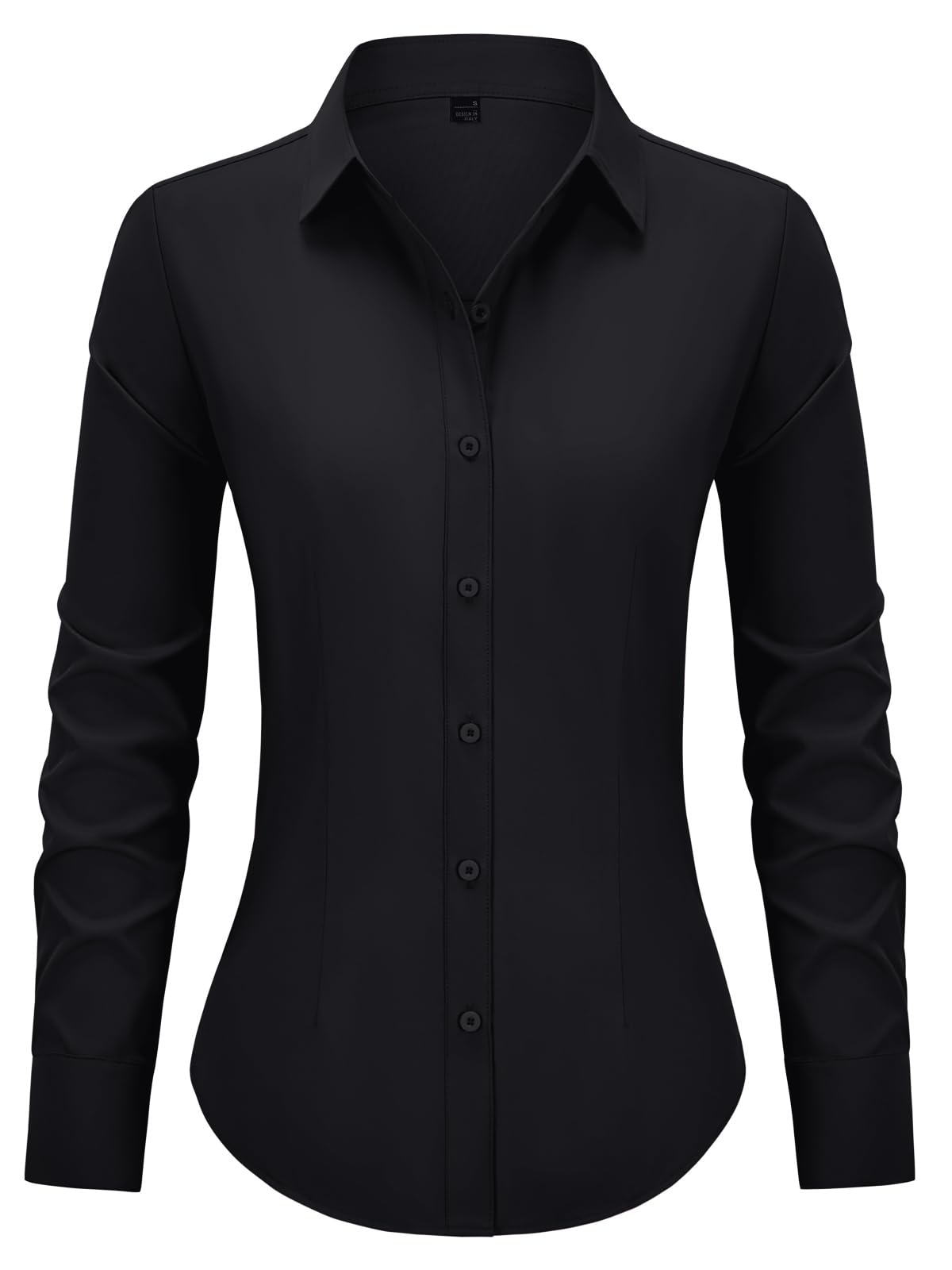Button Down Shirts for Women Fitted Dress Shirt Wrinkle Free Collared Blouse Work Business Office Attire Fall Outfits