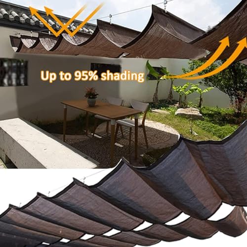 Voile d'ombrage rétractable pergola protection UV couverture auvent terrasse