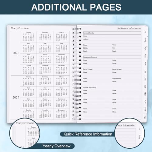 Agenda 2026-2027 mensual de julio a junio con formato semanal de 14 notas 4