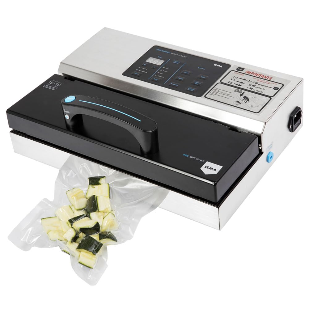 ELMA Máquina Envasadora al Vacío Profesional Digit 30 Neo II | Máquina Envasar al Vacío Automática, Uso Intensivo, Función Manos Libres, Doble Bomba de Vacío | 39 x 27,5 x 15 cm, 6.7 Kg, 475W