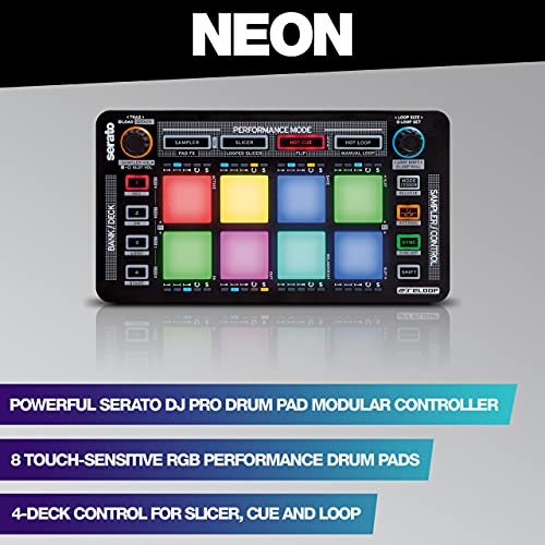 Reloop Neon – Add-On USB DJ Controller mit anschlagdynamischen RGB-Performance-Drumpads, Plug and Play mit Serato DJ Pro… - Image 4