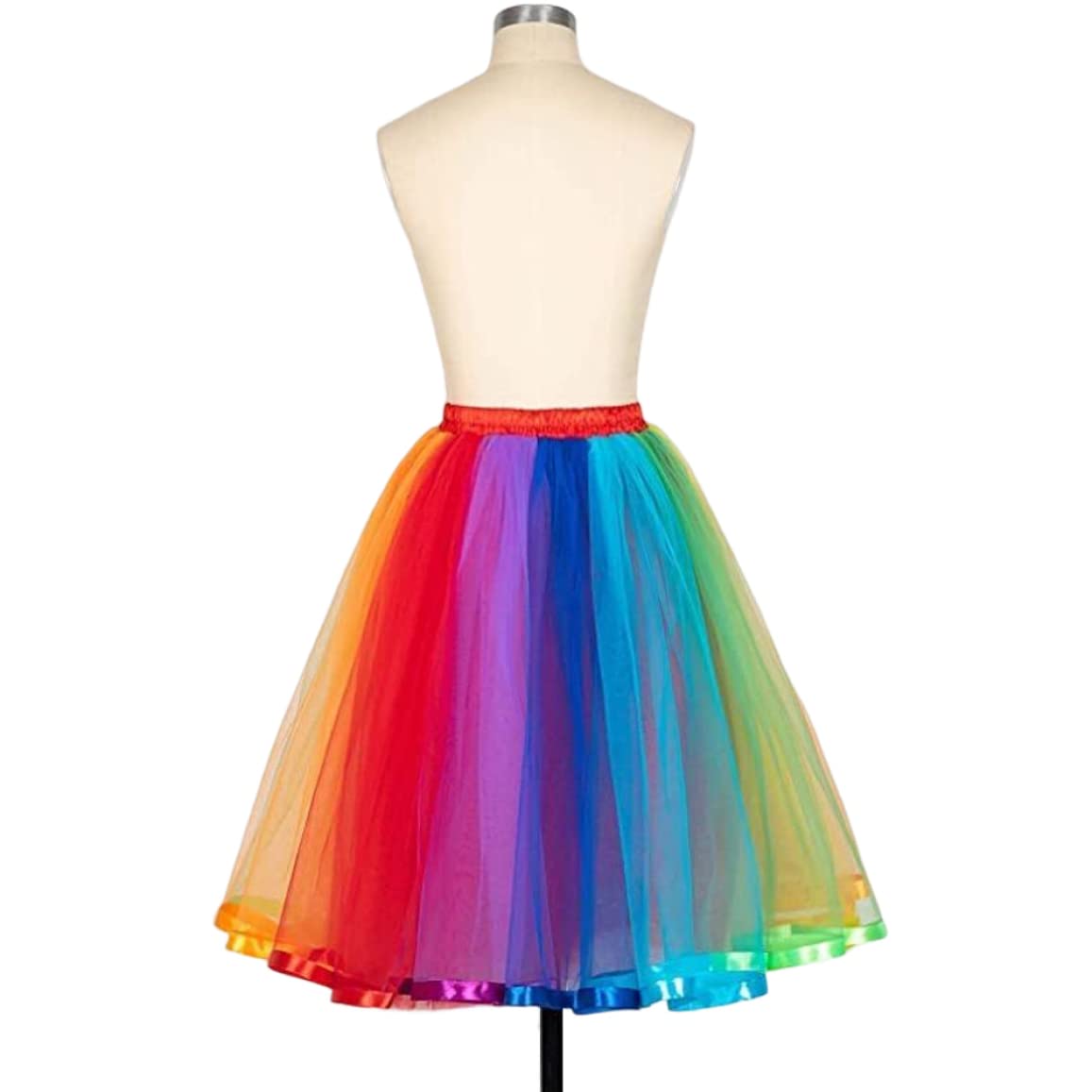 Gcroet Donne Arcobaleno a Strati Rainbow Gonna in Tulle Girl Girl Gonna Neon Abito Arcobaleno per Il Costume da Festa XL ..