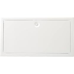 Placas 3D De Yeso Upmann 20585 Cierre Cuadrado, Material: Acero Blanco Ral 9016, 200 x 400 mm