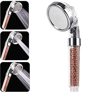 Tang Yuan Douchette à main, pomme de douche filtratie met 3 modi van sortie d’eau, Pomme de douche met compressie d’eau accrue, Pomme de douche met filter ionique et filtre anti-calcaire