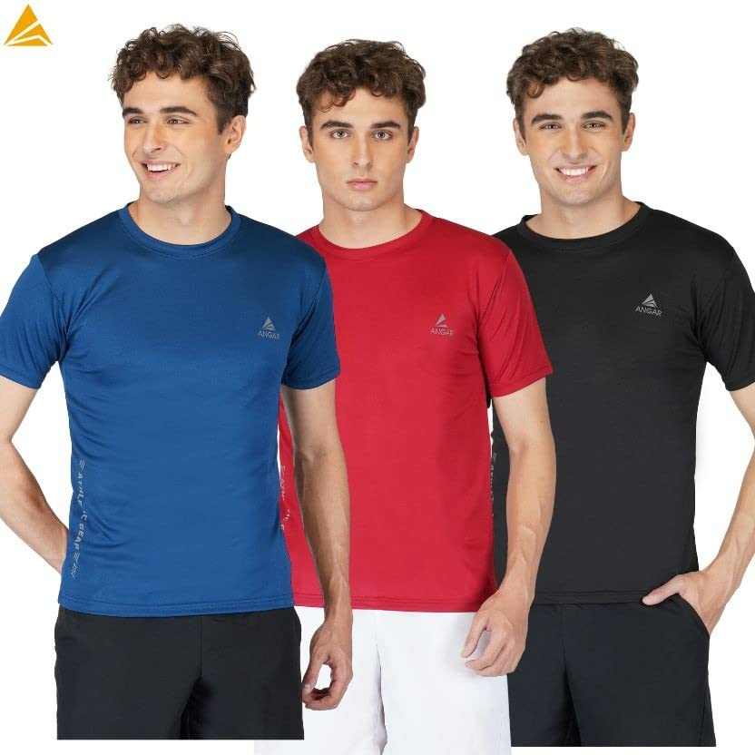 Buy ANGAR Mens Dry Fit Sports Athletic TShirts, Short Sleeves Active