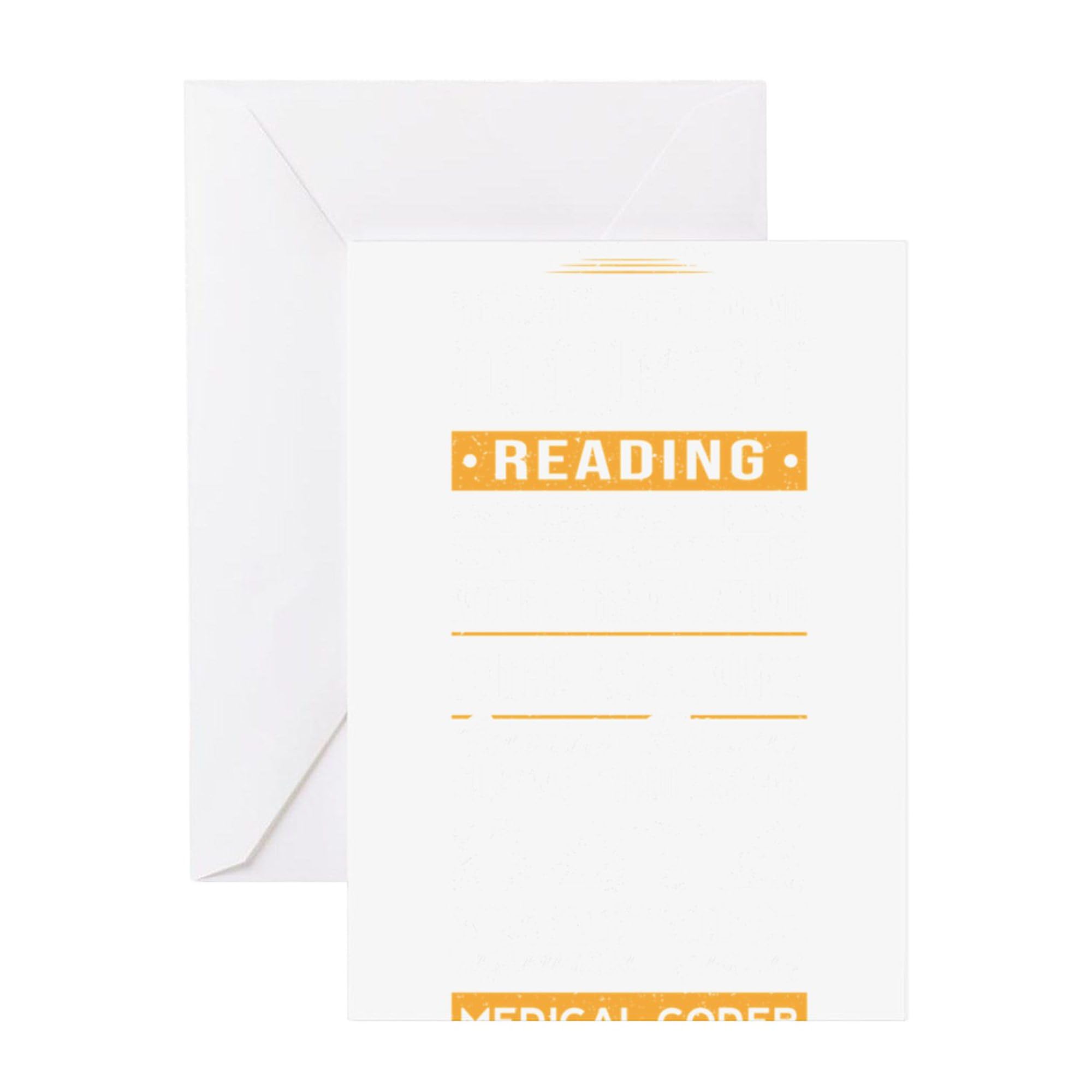 CafePress Medical Coder Reading Codes Data Re Greeting Cards Folded Greeting Card Glossy