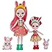 Enchantimals HCF84 - Bree Bunny und kleine Schwester (ca. 15 cm und ca. 4 cm) & 2 Tierfiguren, abnehmbarer Rock und Zubehörteile, tolles Spielzeug Geschenk für Kinder ab 3 Jahren