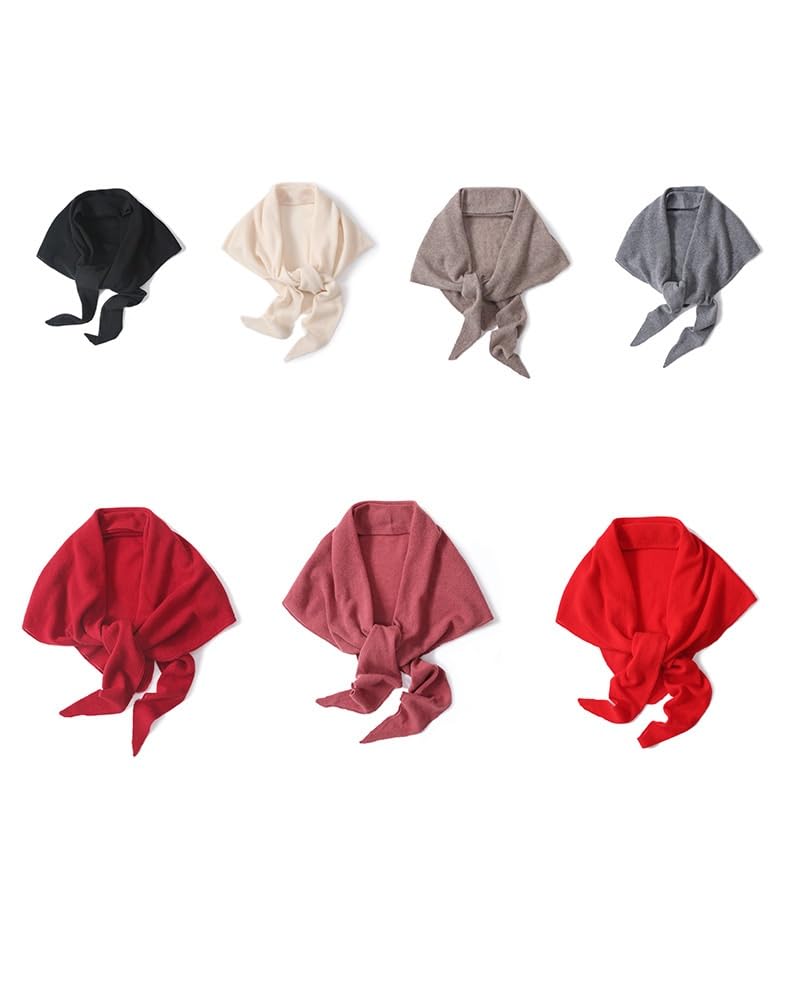 Scialle Donna Elegante,Scialli E Mantelle Di Lana Per Donna Sciarpa Morbida In Cashmere Elegante Scialle Triangolare Solido Caldo Mantello Lavorato A Maglia Invernale Mantello Poncho Da D