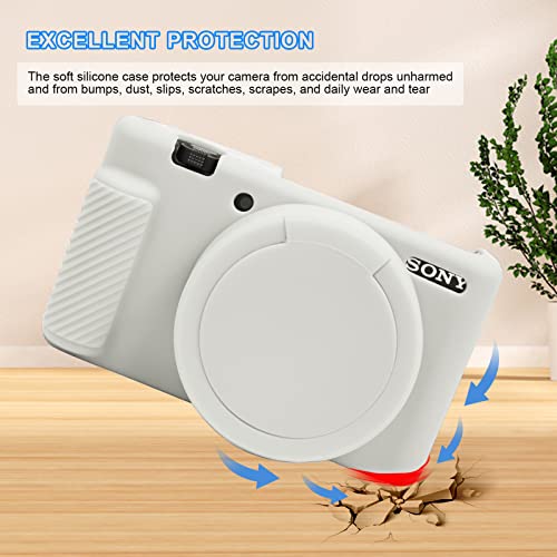 Funda protectora para cámara Sony ZV-1 de silicona suave miniatura 3