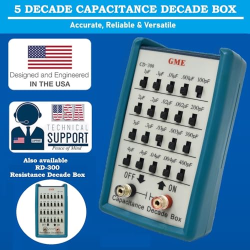 gme cd-300 capacitance substitution decade box 5 decades range 100pf to 11111 f designed in the usa