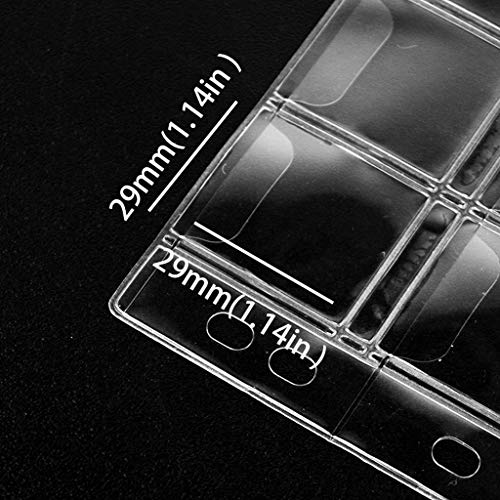 420 Pockets Coin Binders Pages - 1.14 Inch Holders 10 Pcs Loose-Leaf Sheets Acid-Free Collection Holders For Medallion Coin Stamp Currency Collecting Supplies 29X29Mm / 1.14X1.14 Inch Cs03242 #TOP3