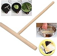 Vista 4 de 5 piezas para hacer panqueques, plancha para panqueques, esparcidor de madera en forma de T, crepé, esparcidor de masa para panqueques, herramienta
