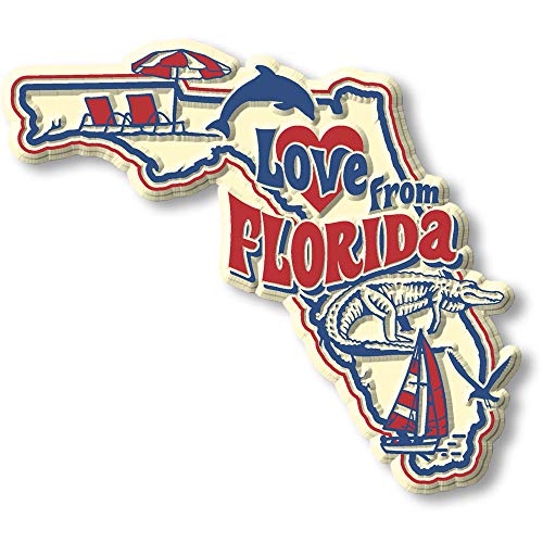 Iman decorativo Love from Florida 3.4 x 2.9 pulgadas miniatura 1