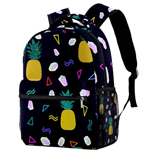 Sac à dos de voyage au motif ananas géométrique élégant signé Leisure Campus