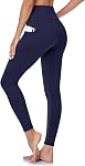 Gayhay Leggings with Pockets for Women - High Waisted Tummy Control Soft Compression Yoga Pants for Workout Running Gym