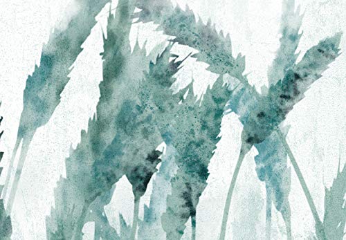 Murando Carta da parati verde Fiori 450x315 cm