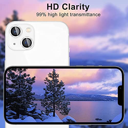 Image of DD SON Back Camera Lens Protector Tempered Glass For iPhone 14 /iPhone 14 Plus | Case Friendly with Edge to Edge Coverage and Easy Installation Kit, Pack of 1 (Silver)