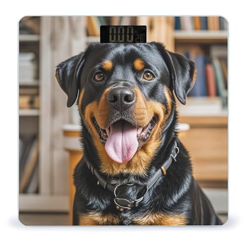 Báscula digital de baño con pantalla LCD y vidrio templado miniatura 1