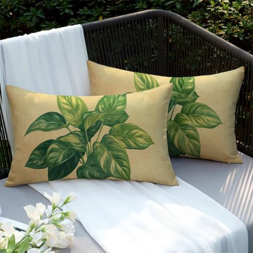 Housse de coussin extérieur 50x70 imperméable beige pour aménager votre canapé - 4