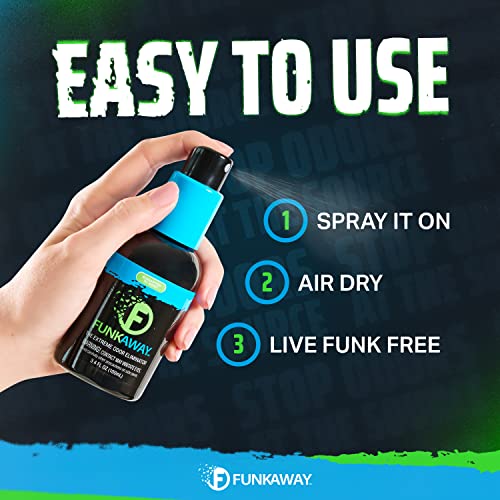 Image of FunkAway Odor Eliminator Spray for Shoes, Clothes and Gear, 3.4 oz., 12 Pack, Non-Aerosol; Mini Size for Travel, Ideal for Gym Bag, Purse, Locker or Suitcase